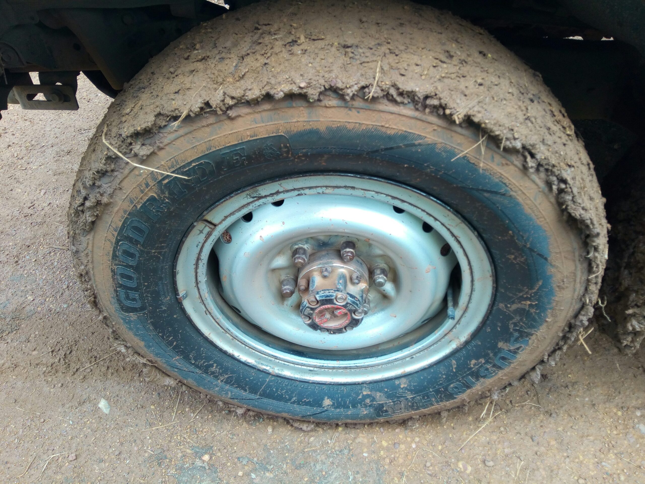 a tire with a face on it